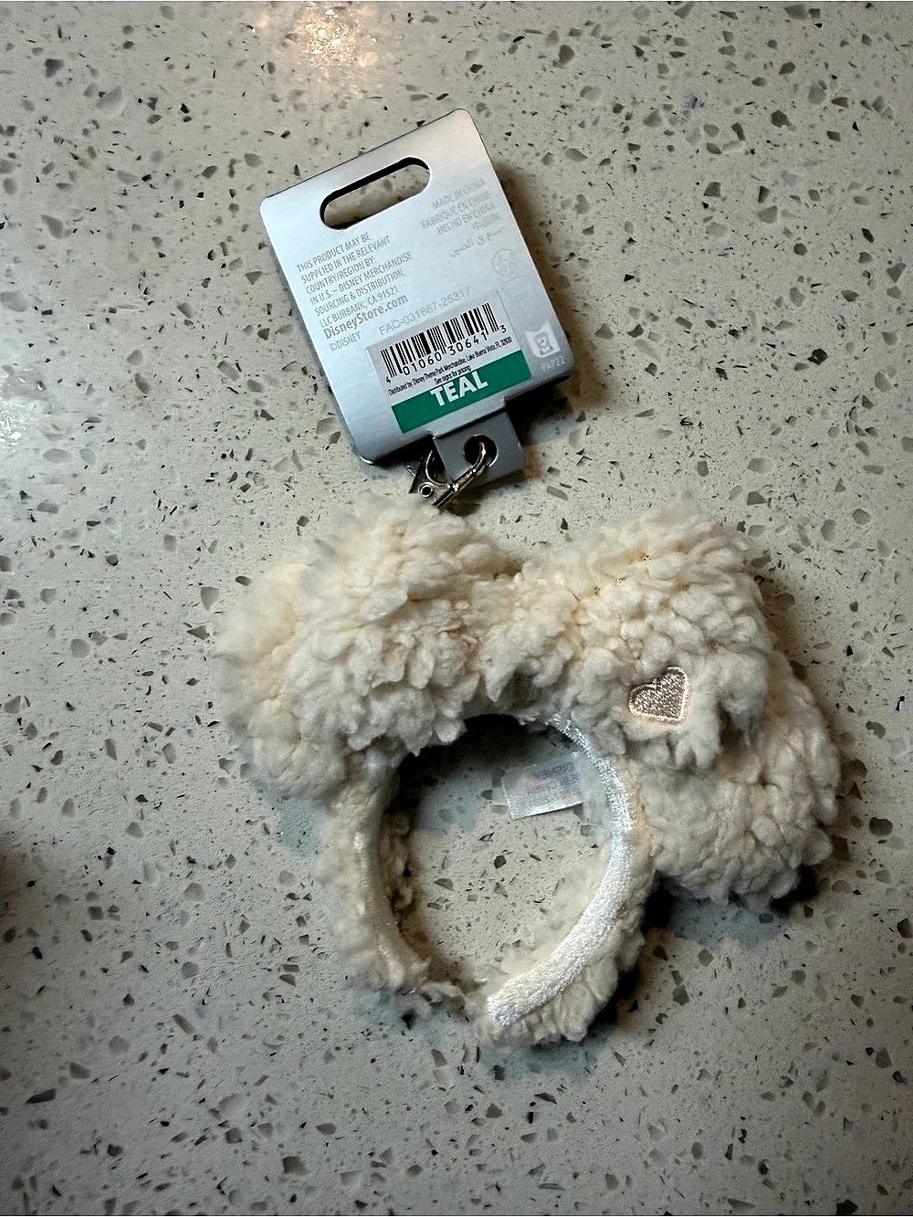 Disney Fluffy Ear Headband Keychain/Bag Charm